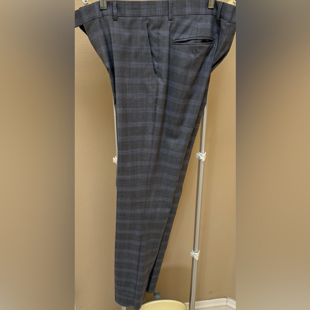 Tommy Hilfiger Charcoal Checkered Dress Pants